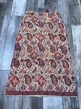 Sundance Skirt Women Floral Silk Wool Midi Maxi Cottagecore Boho Pockets 8